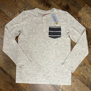 CAT & JACK Boys’ Thermal Pocket Henley Tee, Size XXL (18), NWT